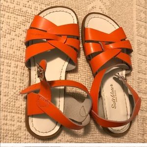 Orange salt water sandals